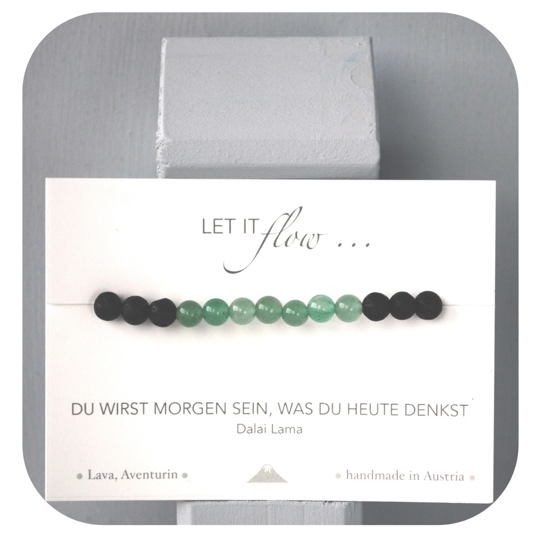 Lava-Aventurin Mala Armband | Erdung & Chancenenergie | Handgemacht in Österreich