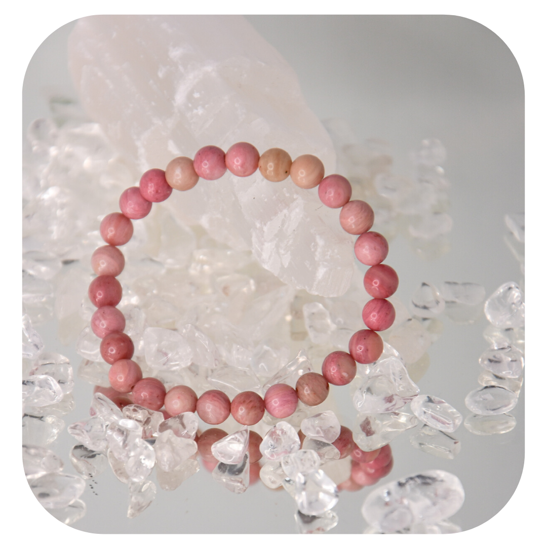 Rhodochrosit Mala Armband | Stein des Mitgefühls & der Selbstliebe | Handgefertigt in Österreich