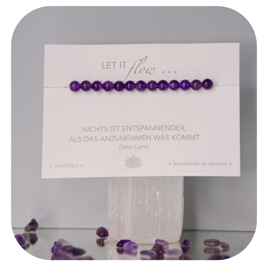 Amethyst Mala Armband | Stein der Spiritualität & Ruhe | Handgefertigt in Österreich