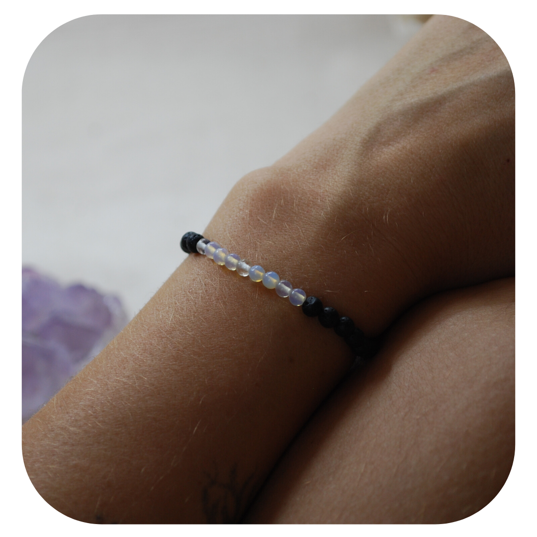 Lava-Opalit Mala Armband | Erdung & Emotionale Balance | Handgefertigt in Österreich