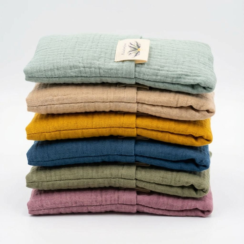 Augenkissen-Hülle – Weicher Musselinbezug | div. Farben | MalaSariLove