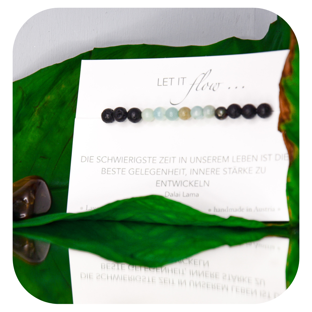 Lava Amazonite Mala Armband | Erdung &amp; Authentizität | Handgefertigt in Österreic