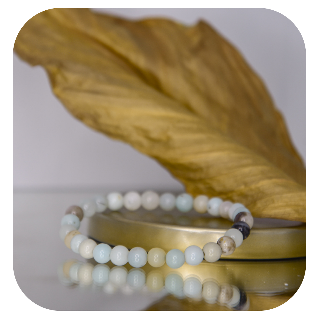 Amazonit Mala Armband | Stein des Mutes & der Authentizität | Handgefertigt in Österreich