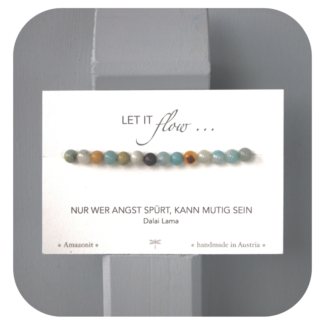 Amazonit Mala Armband | Stein des Mutes & der Authentizität | Handgefertigt in Österreich