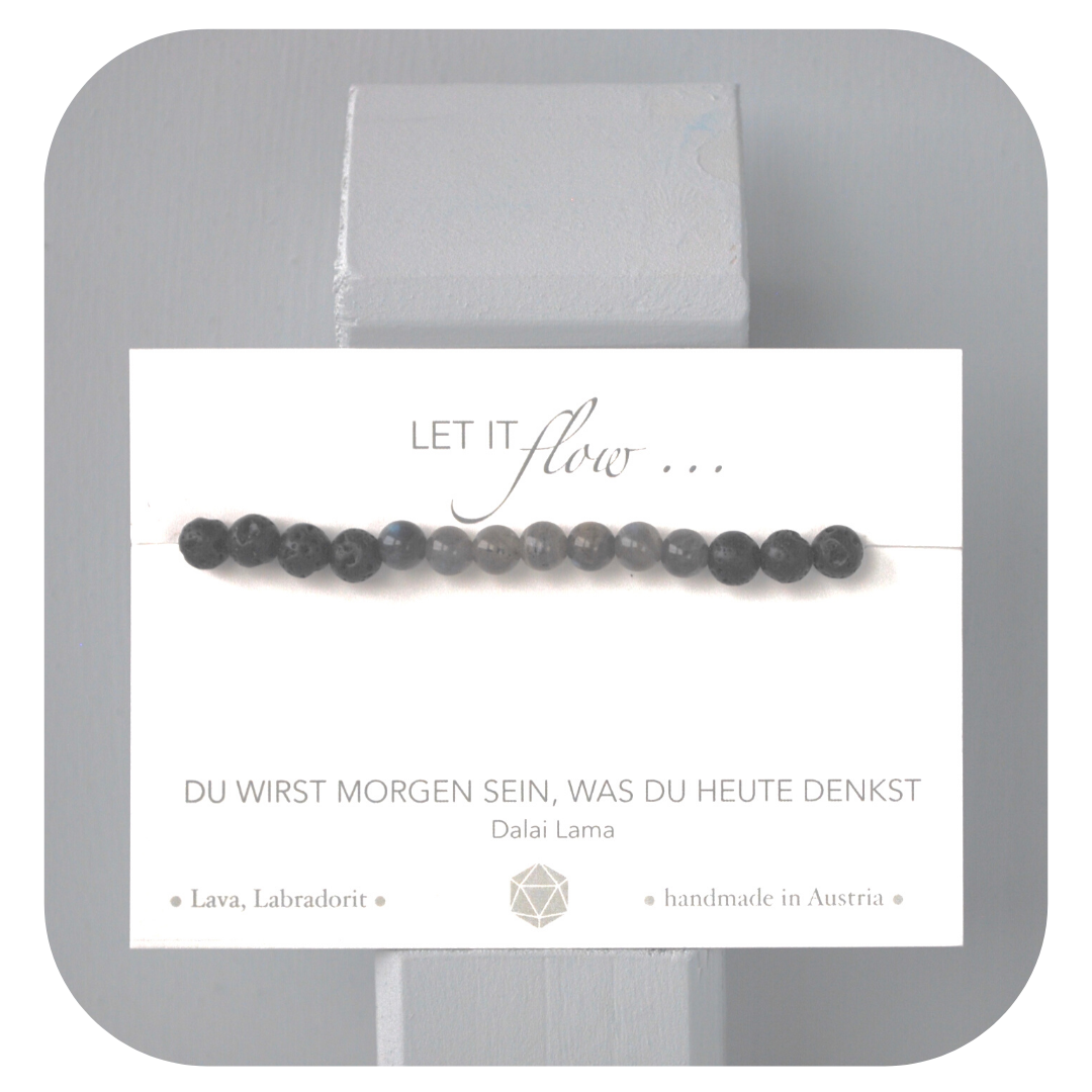 Lava-Labradorit Mala Armband | Erdung & Transformation | Handgefertigt in Österreich