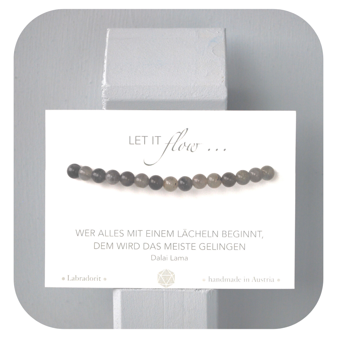 Labradorit Mala Armband | Stein der Magie & Transformation | Handgefertigt in Österreich