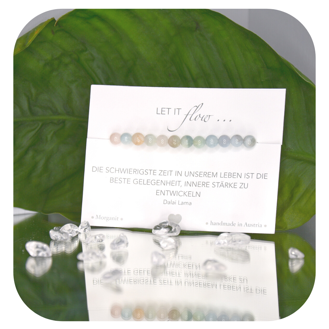 Morganit Mala Armband | Stein der Liebe & Beziehungen | Handgefertigt in Österreich