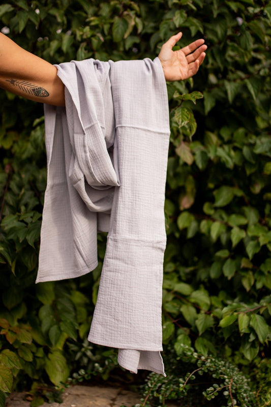 Musselin Schal *Gray Blush* - MalaSariLove 