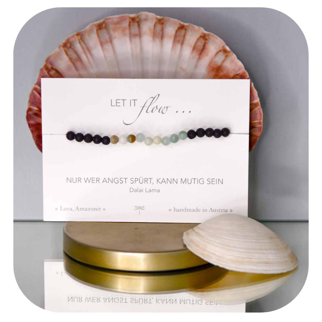 Lava Amazonite Mala Armband | Erdung &amp; Authentizität | Handgefertigt in Österreic