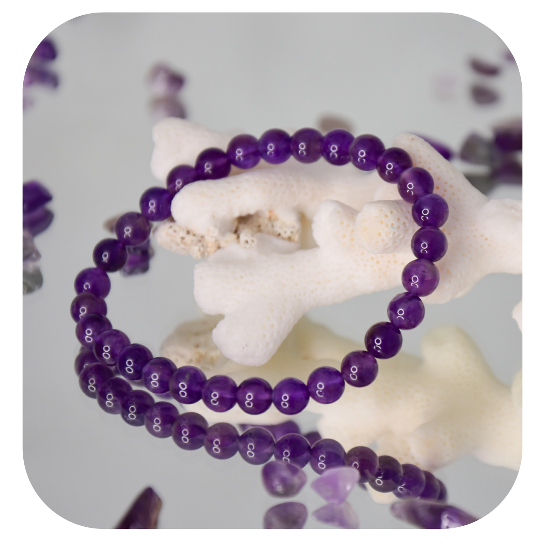 Amethyst Mala Armband | Stein der Spiritualität & Ruhe | Handgefertigt in Österreich