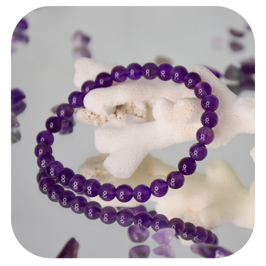 Amethyst Mala Armband | Stein der Spiritualität & Ruhe | Handgefertigt in Österreich