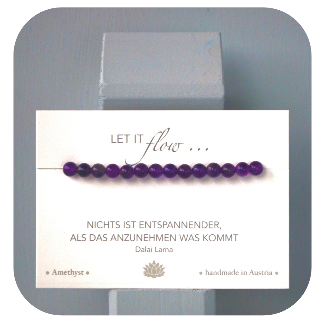 Amethyst Mala Armband | Stein der Spiritualität & Ruhe | Handgefertigt in Österreich