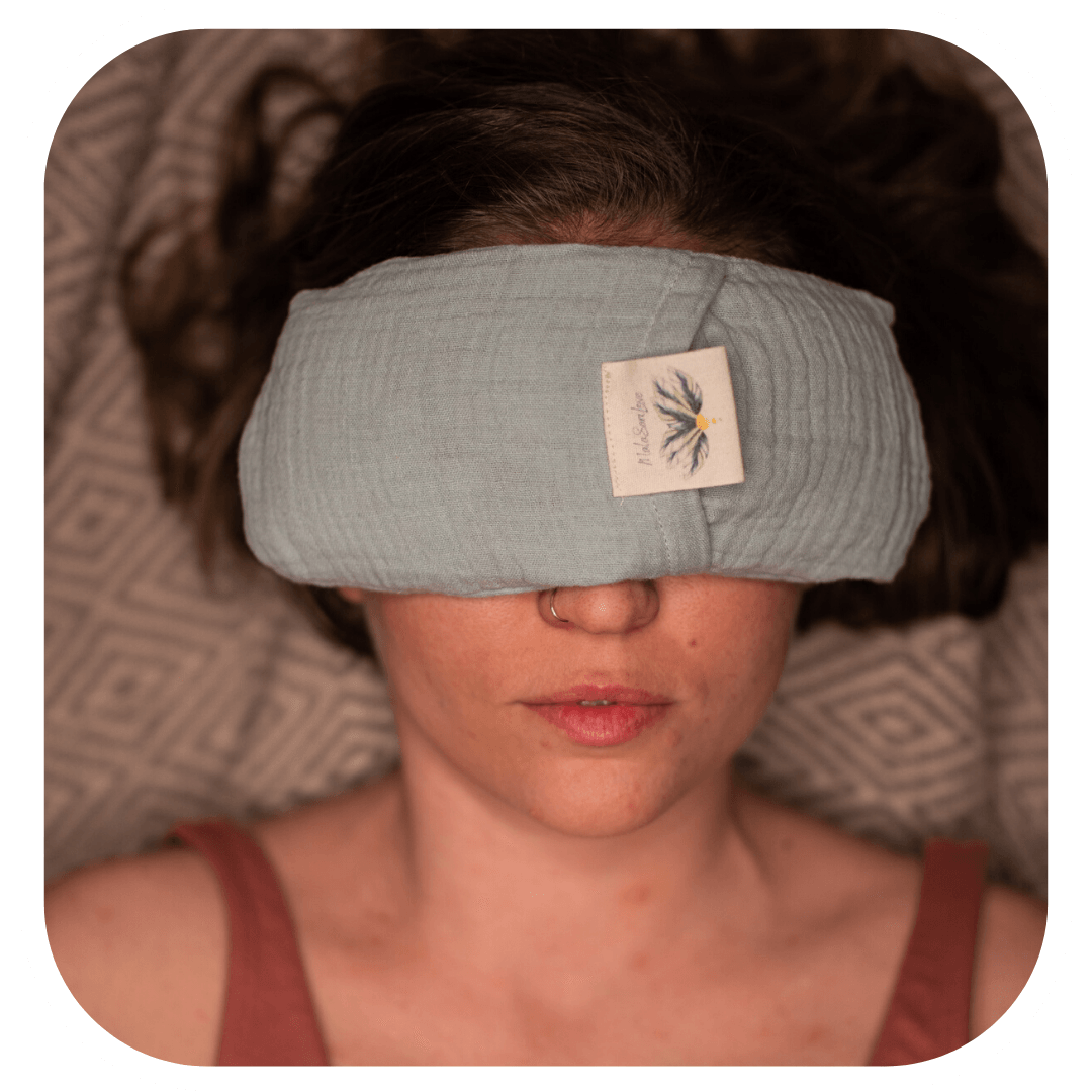 Augenkissen gefüllt mit Bergkristallen I Pale Aqua - MalaSariLove 