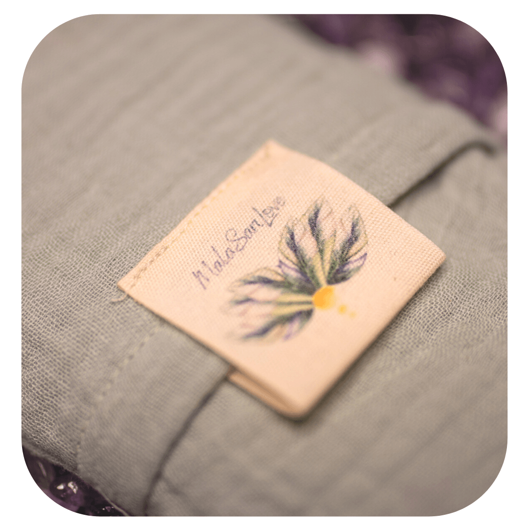 Augenkissen gefüllt mit Bergkristallen I Pale Aqua - MalaSariLove 