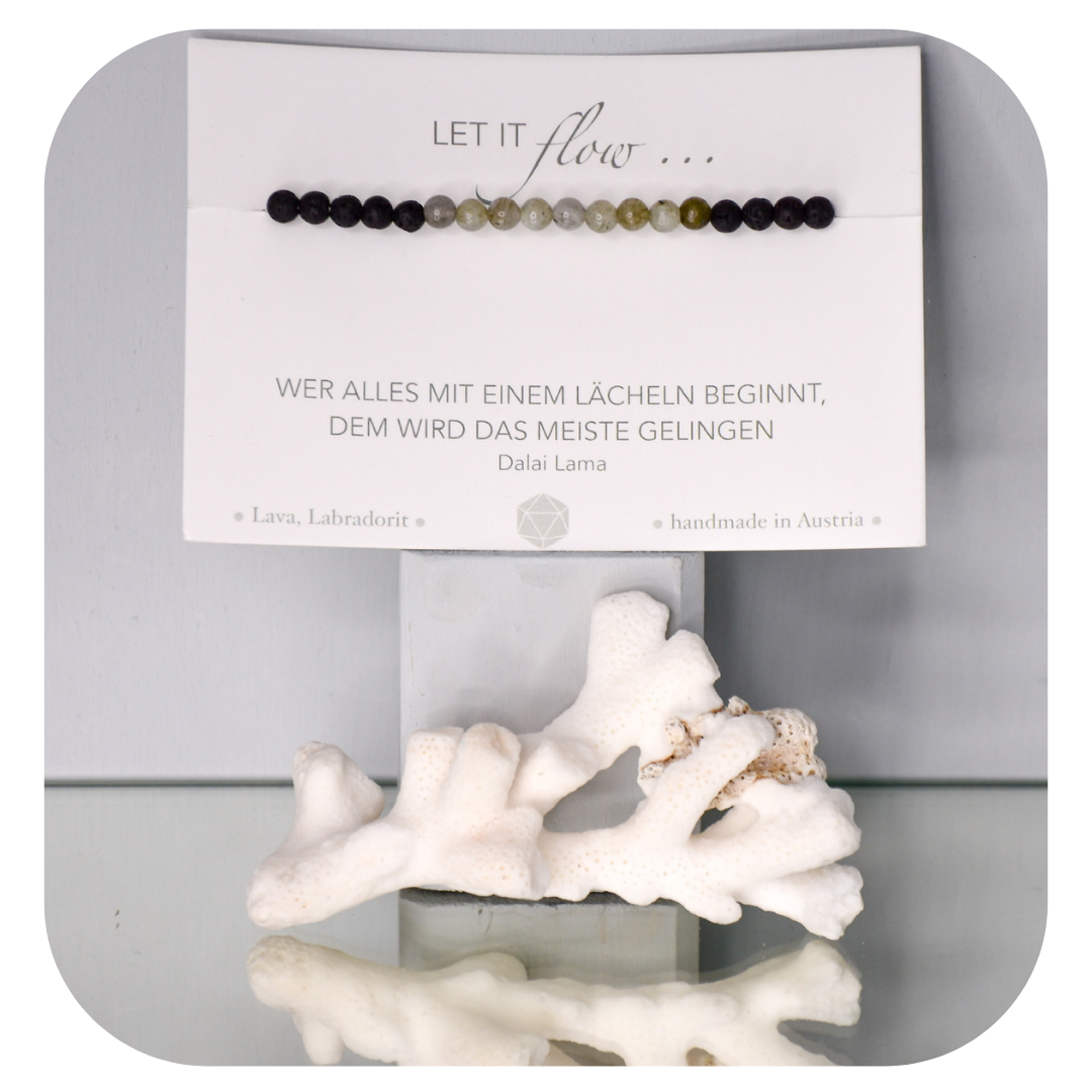 Lava-Labradorit Mala Armband | Erdung & Transformation | Handgefertigt in Österreich