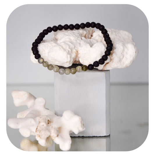 Lava-Labradorit Mala Armband | Erdung & Transformation | Handgefertigt in Österreich