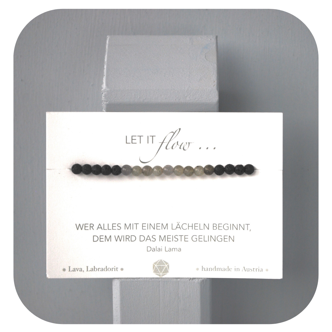 Lava-Labradorit Mala Armband | Erdung & Transformation | Handgefertigt in Österreich