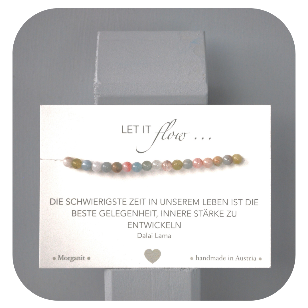 Morganit Mala Armband | Stein der Liebe & Beziehungen | Handgefertigt in Österreich