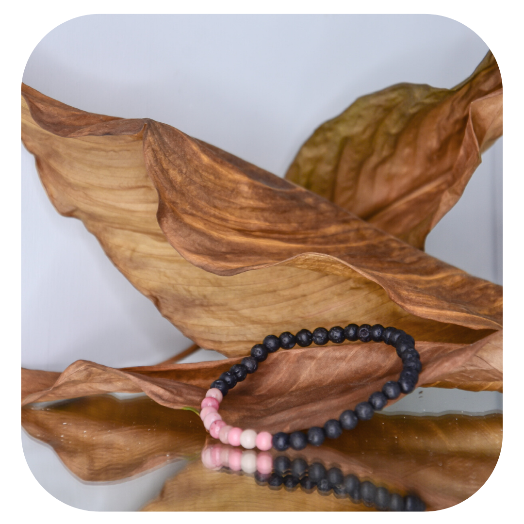 Lava-Rhodochrosit Mala Armband | Erdung & Selbstliebe | Handgemacht in Österreich