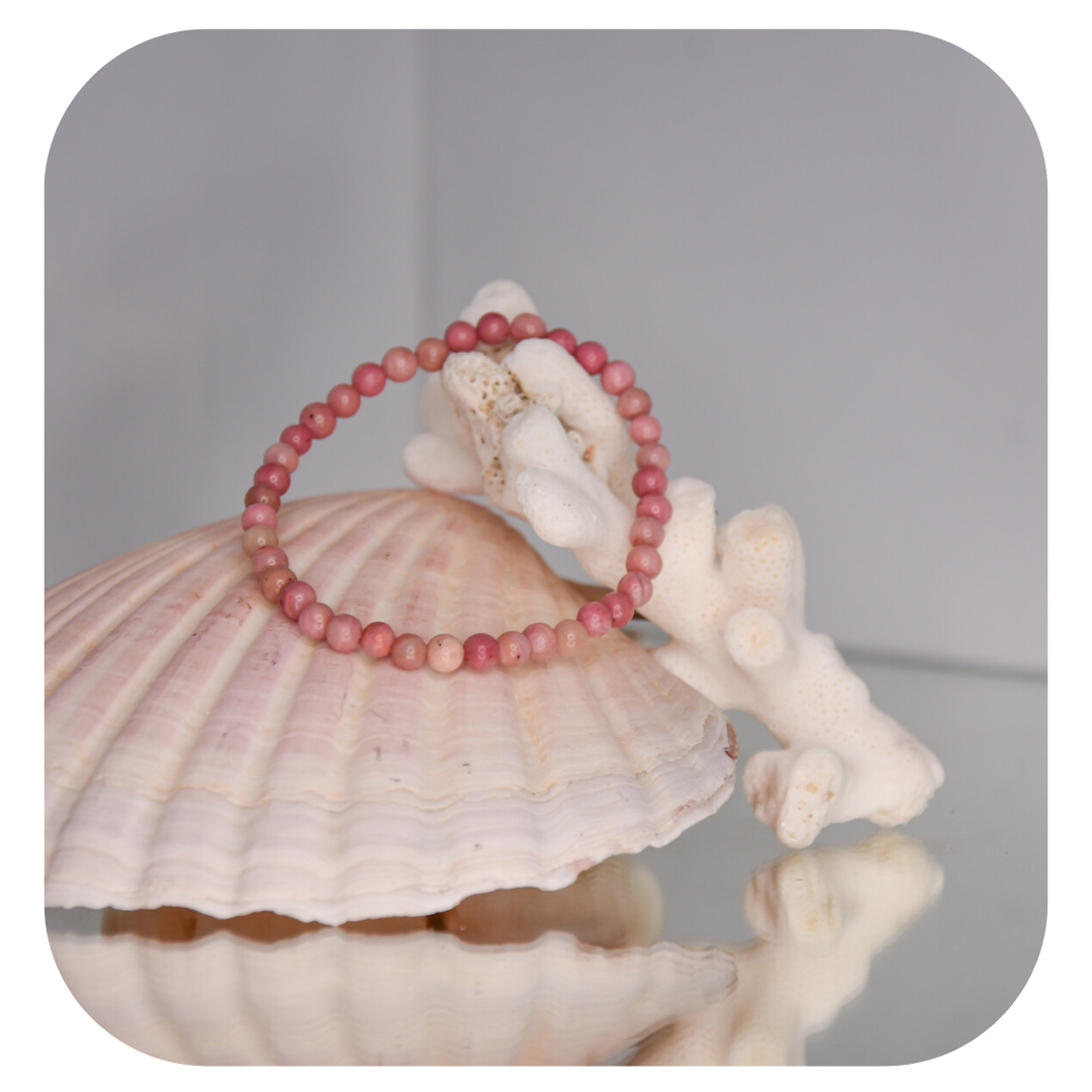 Rhodochrosit Mala Armband | Stein des Mitgefühls & der Selbstliebe | Handgefertigt in Österreich