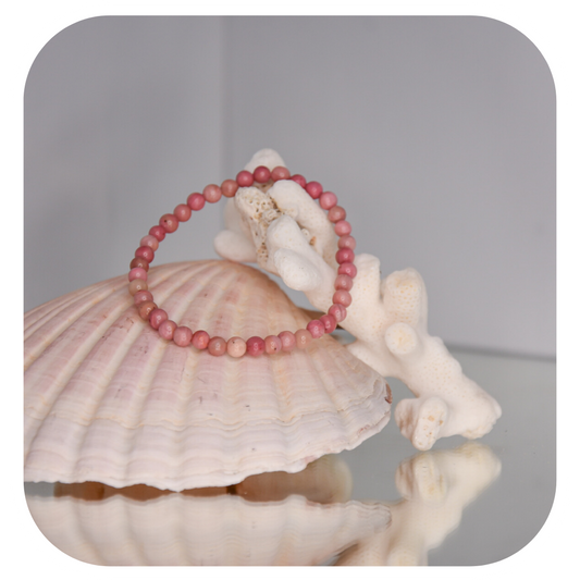Rhodochrosit Mala Armband | Stein des Mitgefühls & der Selbstliebe | Handgefertigt in Österreich